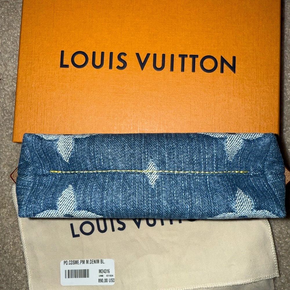 Louis Vuitton Pochette Cosmetique PM Blue Denim - Picture 4 of 9